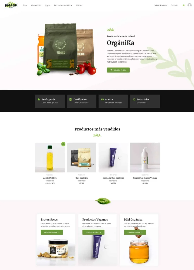 Web Frutos Secos y Vegana
